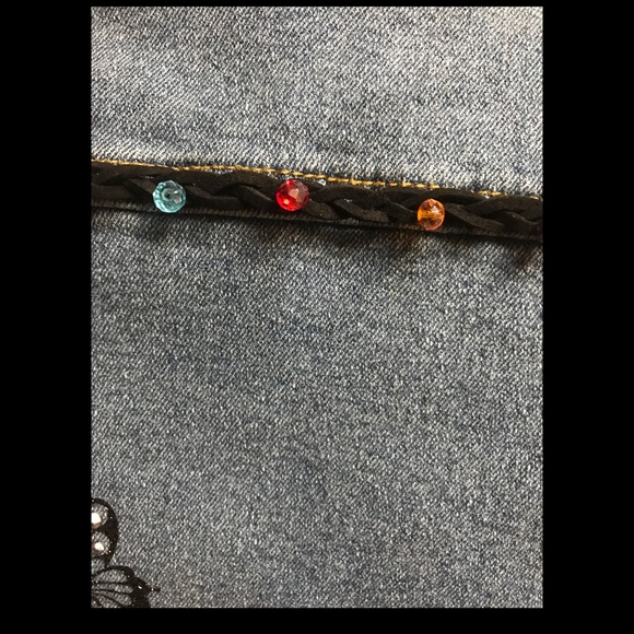Crystal Butterfly Denim Vest - Picture 10 of 12